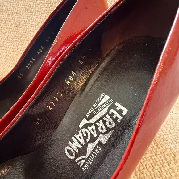 Ferragamo Vera Bow Pump shoes size 6 1/2 - Picture 4 of 5